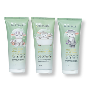 Pflegespülung + Shampoo + Duschbalsam für die Kleinen